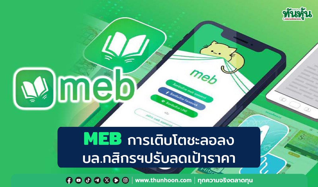 MEB การเติบโตชะลอลง บล.กสิกรฯปรับลดเป้าราคา